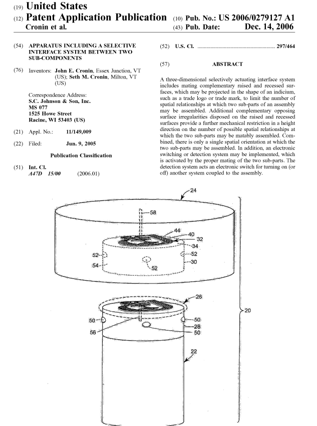 When I was 14, I got my first patent.

I was in the car with my dad. He was telling me about a problem SC Johnson had: their refillable air freshener bases were getting undercut by knock-off refills.

His idea: add an electronic eye that scanned for the logo, like early DRM.

My
