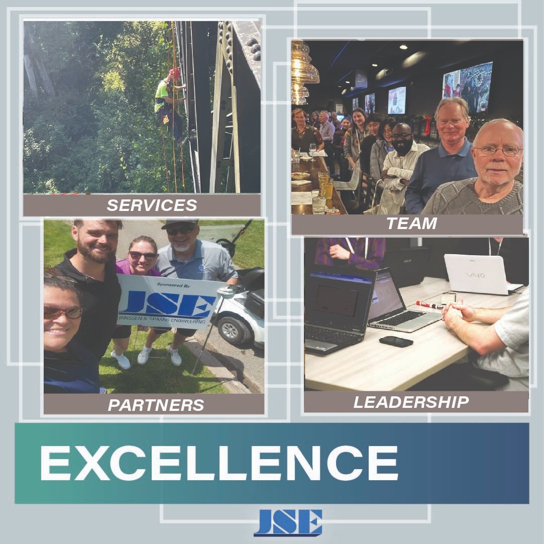 Janssen & Spaans Engineering (@jse_inc_) on Twitter photo JSE is excellence-focused! 
Whether for our clients, contractors, or employees, we give the very best in all we do!
#TeamJSE #CivilEngineering #Excellence JSE is excellence-focused! 
Whether for our clients, contractors, or employees, we give the very best in all we do!
#TeamJSE #CivilEngineering #Excellence