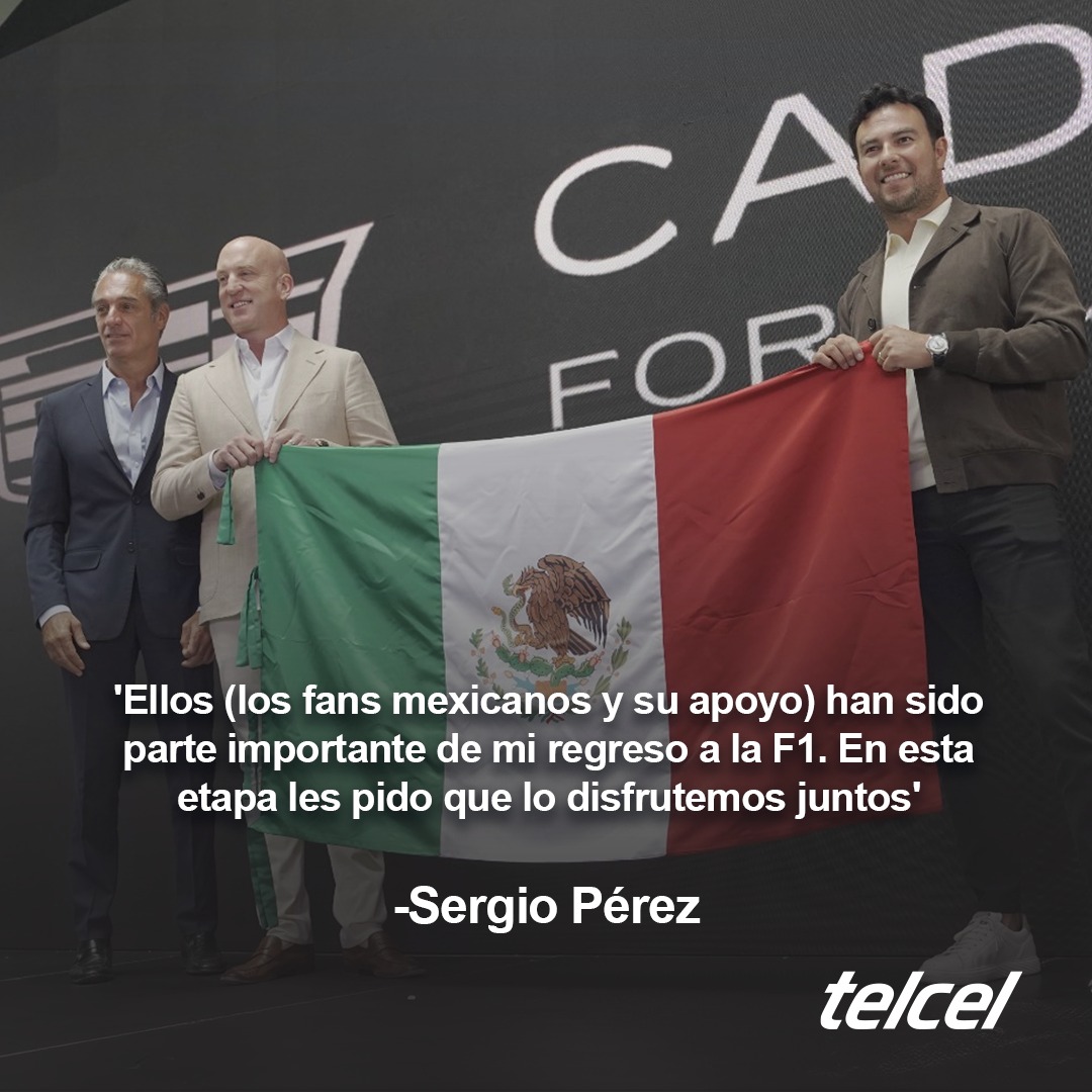 Telcel's tweet photo. Todos somos #TeamCheco 💚🤍❤️️ #VamosCheco #AMáximaVelocidad #ChecoPérez https://t.co/ujf5wJK1Gb