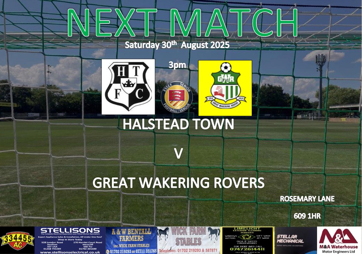 Gt Wakering Rovers (@gwrovers) on Twitter photo ⚪️🟢NEXT MATCH🟢⚪️
This Saturday, Rovers are back in league action as they travel away to <a href="/HalsteadTownFC/">Halstead Town FC</a>
All support is welcome, up the Rovers!🟢⚪️⚽️ ⚪️🟢NEXT MATCH🟢⚪️
This Saturday, Rovers are back in league action as they travel away to <a href="/HalsteadTownFC/">Halstead Town FC</a>
All support is welcome, up the Rovers!🟢⚪️⚽️