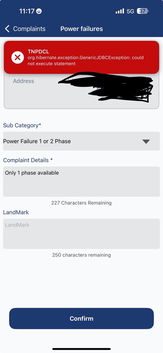 ripath's tweet image. ⁦@TANGEDCO_Offcl⁩ what is the use of mobile application when it does not accepts complaints? #tneb