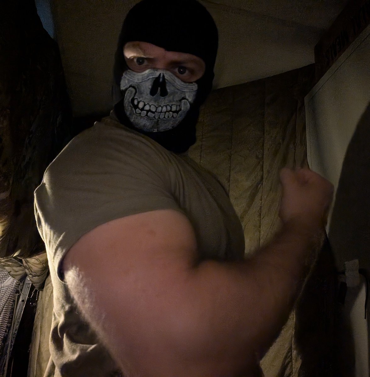 Lighting putting in overtime. Broke out the remaster ghost mask, still thinking the og looks better