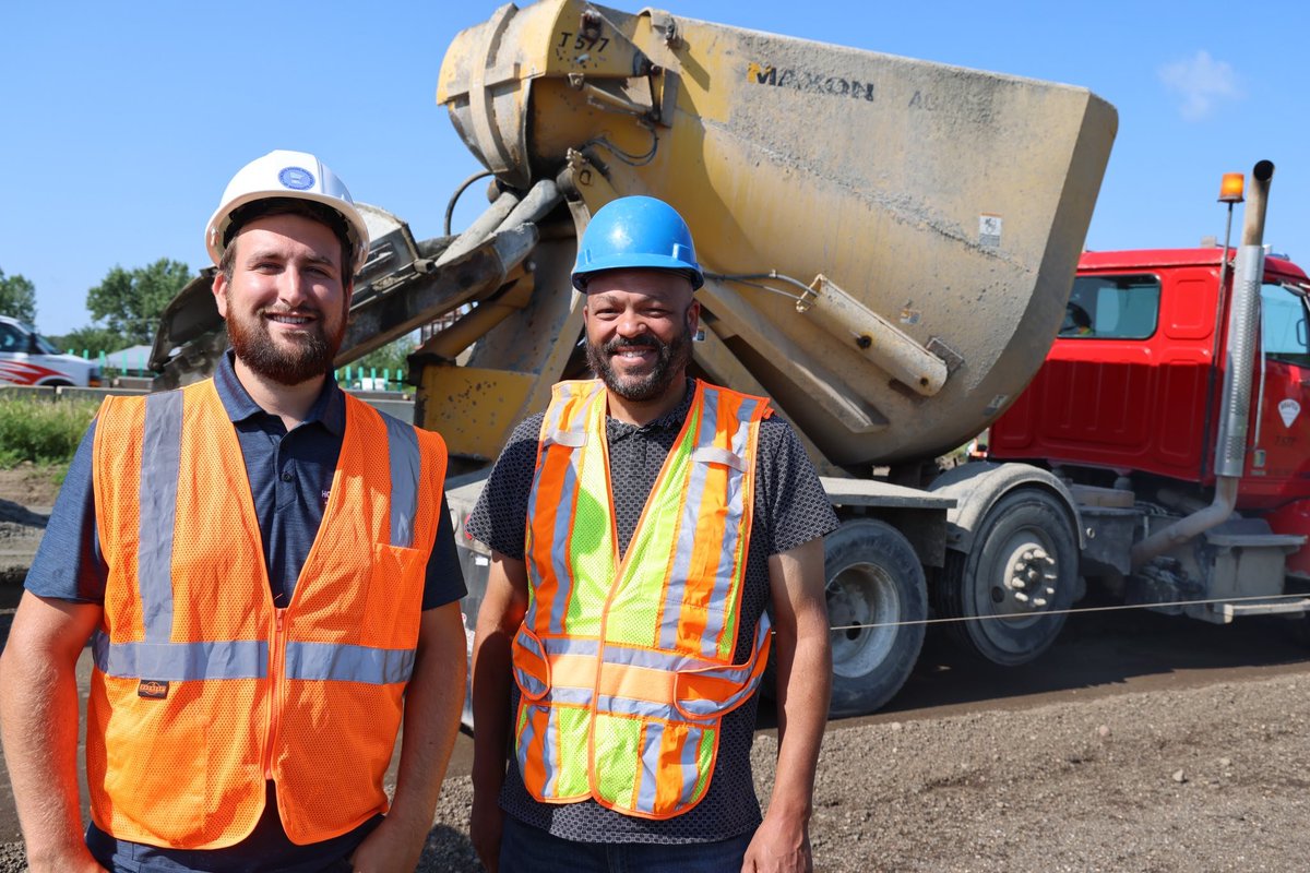 Thank you <a href="/MichaelH_MN/">Michael Holmstrom</a>  and Rep. <a href="/WalterHudson/">Walter Hudson</a> for touring the concrete paving of I-94 between Albertville and Monticello! The long-lasting, durable concrete will last many, many years.