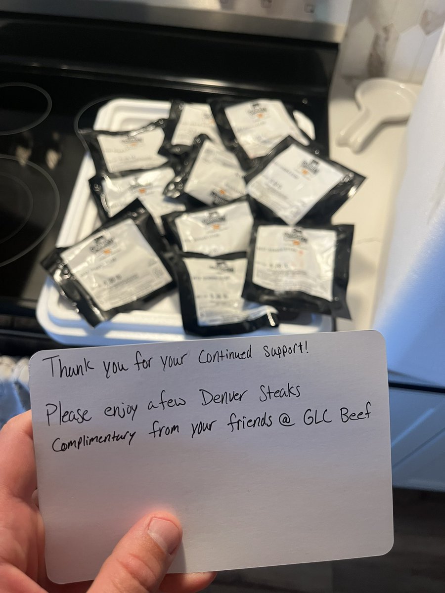 New delivery from <a href="/GLCBeef/">GLC Beef</a> 🥩🔥

Ordered the Chuck Eye bundle (12 steaks) last month…

And it was so good, I ordered 3x bundles this time

Check this out…

They added in 10 (!!) Denver steaks as a thanks!!

Wow - amazing quality meat and service

Highly recommend these guys