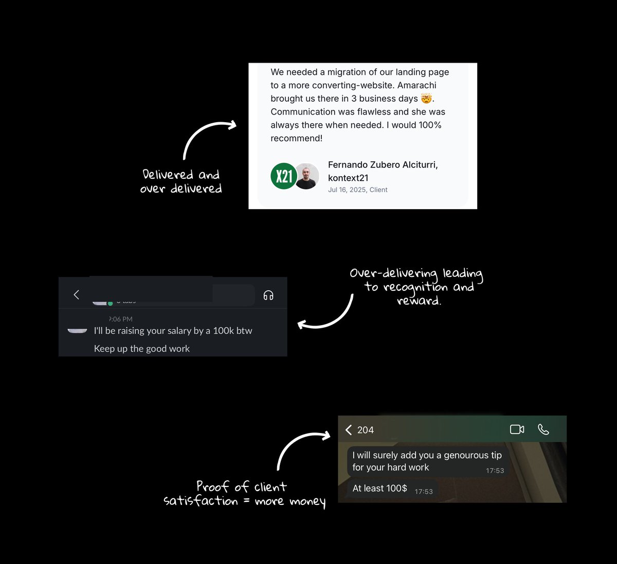 Proof consistency pays off💯

- Learn that skill, 
- Share it (Post everywhere),
- Make sure you deliver,
- And repeat!!!