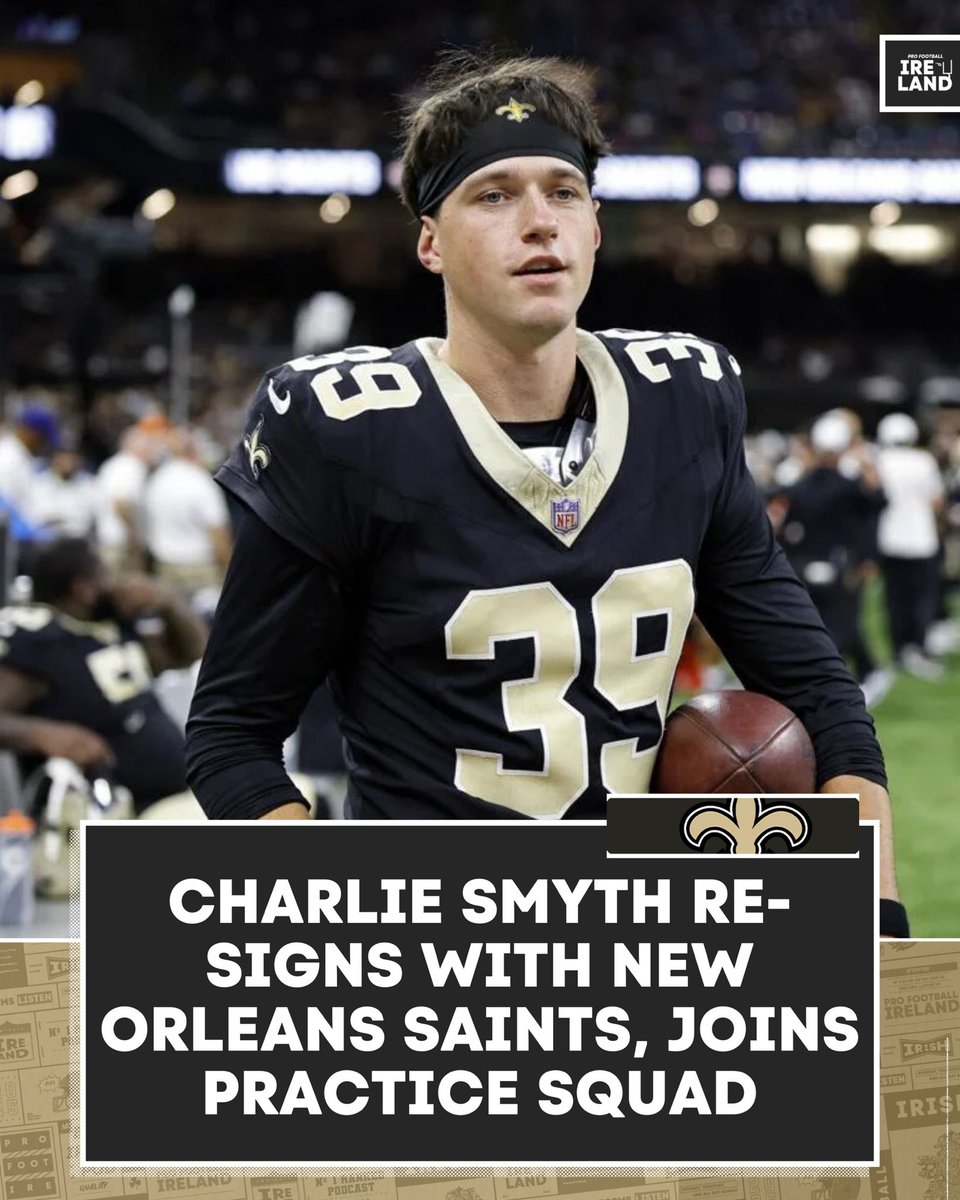 Charlie Smyth has resigned with the New Orleans Saints, per source.

The Mayobridge man will be part of the practice squad this season.

After an impressive preseason showing, further development awaits for the Down man!