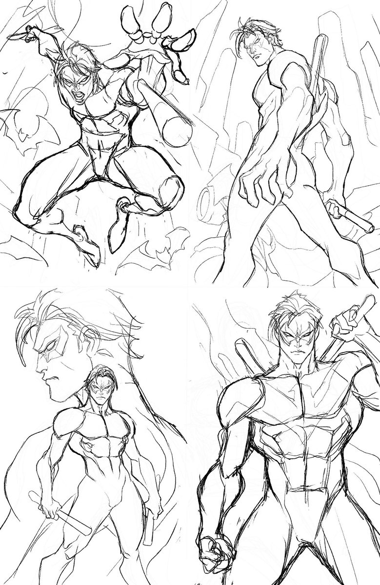 Nightwing #132 variat cover

Back on the freelance side after some time away from mainstream publishers. Really had fun with Nightwing;  my first crack at him! This issue will fall this november from <a href="/DCOfficial/">DC</a>