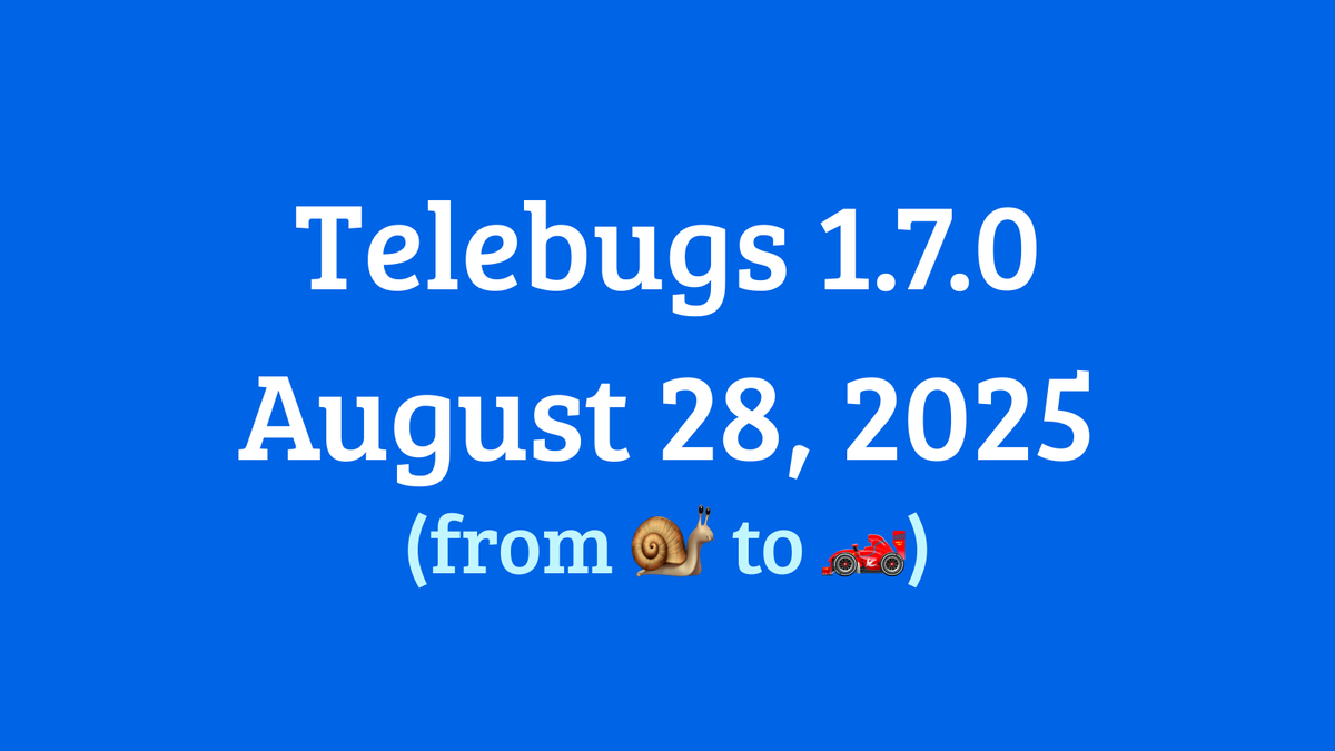 kyrylosilin's tweet image. 🚨 @TelebugsHQ 1.7.0 releases tomorrow!
This update makes performance way smoother, especially on noodle-arm VPSs that used to struggle with big error loads.
It’s also the last version at $299. After that, price goes up to $499. If you’ve been on the fence, now’s the time.