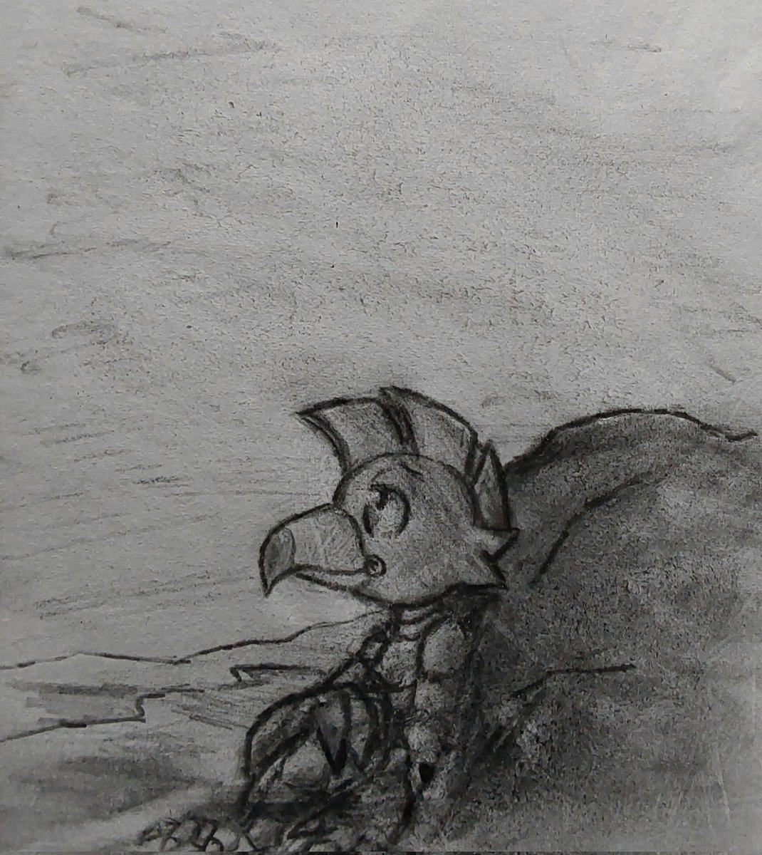 Moldis2's tweet photo. Trying to get back into drawing. Always told myself I should draw more fanart of @CptSouthbird for months now (or fanart of anything in general...). Anyway, here's the fanart.
I am still very bad at art.
#furry #avian #fanart #furryart #sketch #art #othertagsIDK https://t.co/gOBtCRMXDs