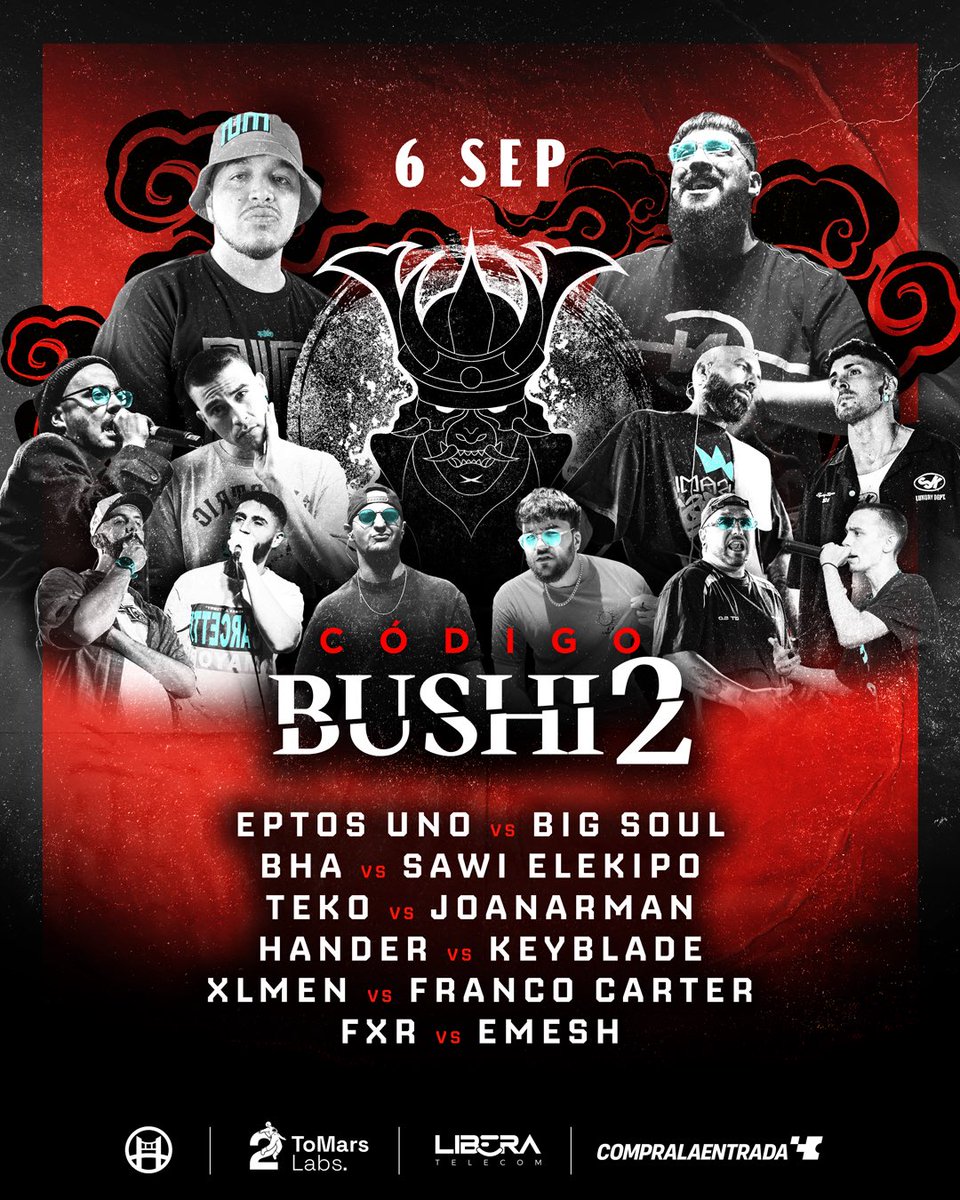 Quedan 🔟 días para Código Bushi2 🥷

No te pierdas la oportunidad de ver estos batallones en directo 👀