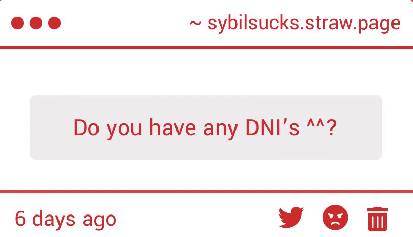 everyone is welcome, just keep it respectful 🙂‍↕️

sybilsucks.straw.page