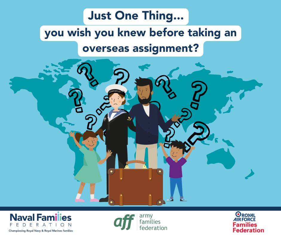 Is there 'Just One Thing' you wish you knew before your overseas assignment?
This short questionnaire is open to all who are serving or have served overseas in the last 5 years, including family members.
Tell us your thoughts here: buff.ly/Qdvi8V2