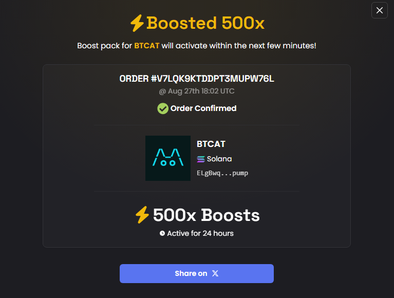 $BTCAT

On chain forever on Block 322,917, hash ID: 7b537ad012439c6306dd74e13ba9c20926d68d04fc0c6da2fc81a8eb8f9ea017

500 boost Paid