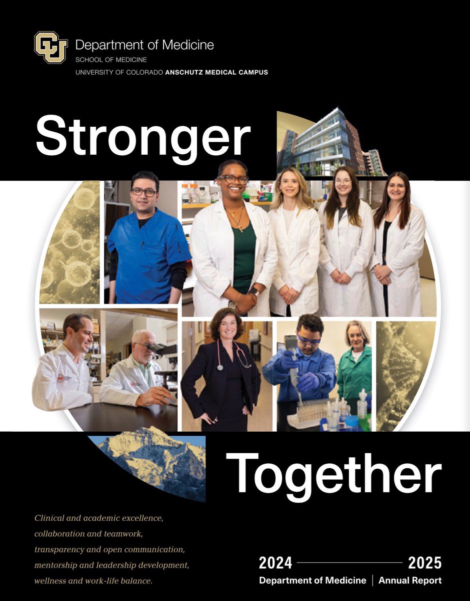 vineet_chopra's tweet photo. I’m so thrilled to preview and proof a copy of the @CUDeptMedicine 2025 Annual Report! It looks amazing - because our people and programs are just so! 

Stay tuned for the full release of “Stronger Together!” https://t.co/QZqO1V0yir