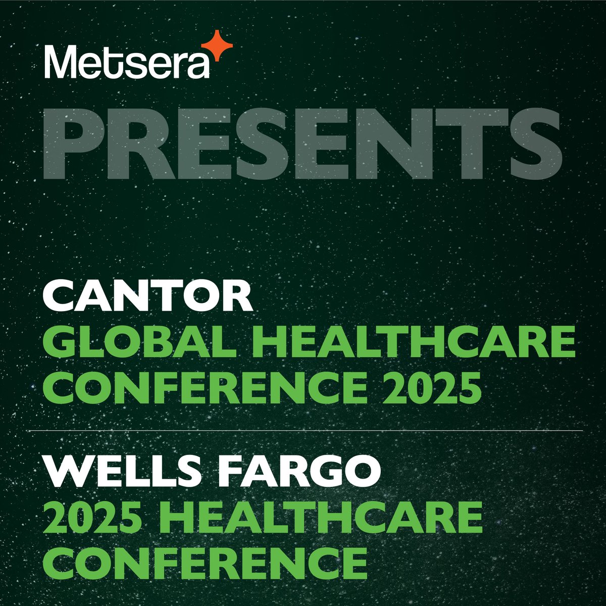 Metsera CEO Whit Bernard will present at the following investor conferences next week:

🔸 Cantor Global Healthcare Conference 2025 on September 3, 2025, at 3:20-3:50 pm ET.
🔸 Wells Fargo 2025 Healthcare Conference on September 4, 2025, at 4:30-5:05 pm ET.

To access the live