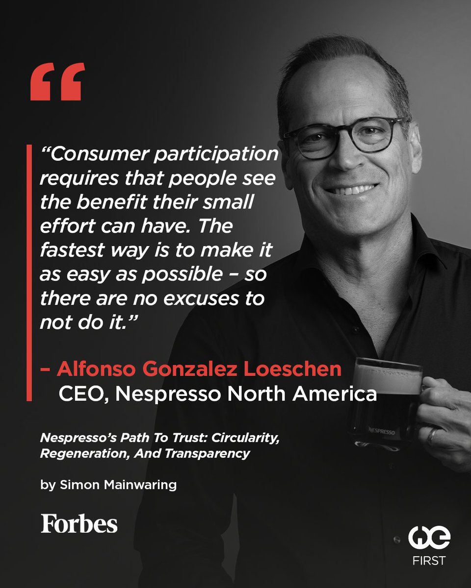 Don't forget to read our full <a href="/Forbes/">Forbes</a> story now featuring <a href="/Nespresso/">Nespresso Global</a> North America CEO, Alfonso Gonzalez Loeschen. Nespresso’s Path To Trust: Circularity, Regeneration, And Transparency: forbes.com/sites/simonmai… <a href="/NespressoUSA/">Nespresso USA</a> <a href="/NespressoCA/">Nespresso Canada</a>