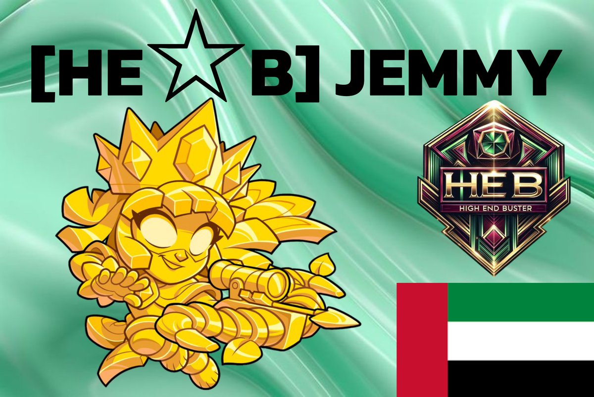 From United Arab Emirates, The co-leader of HighEndBusters and 1st place of United Arab Emirates, Jemmy,is presented for all the team,an excepcional player, combining strategy with power,that's the level of HighEndBusters.