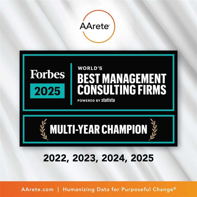 🏆 We’re proud to share that AArete has been recognized by Forbes as one of the World’s Best Management Consulting Firms 2025,  marking our fourth consecutive year on this list!

 hubs.ly/Q03FVFfB0
 
#Forbes #WorldsBest #ManagementConsulting #AAreteInsights #AArete