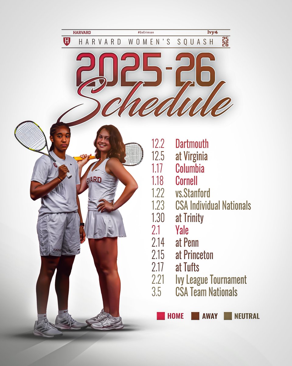 IT’S HERE!

Our 2025-26 schedule is out! So excited to get back on the court in just a few months!

📰 Read More | tinyurl.com/27mw7mzr
#GoCrimson x #OneCrimson