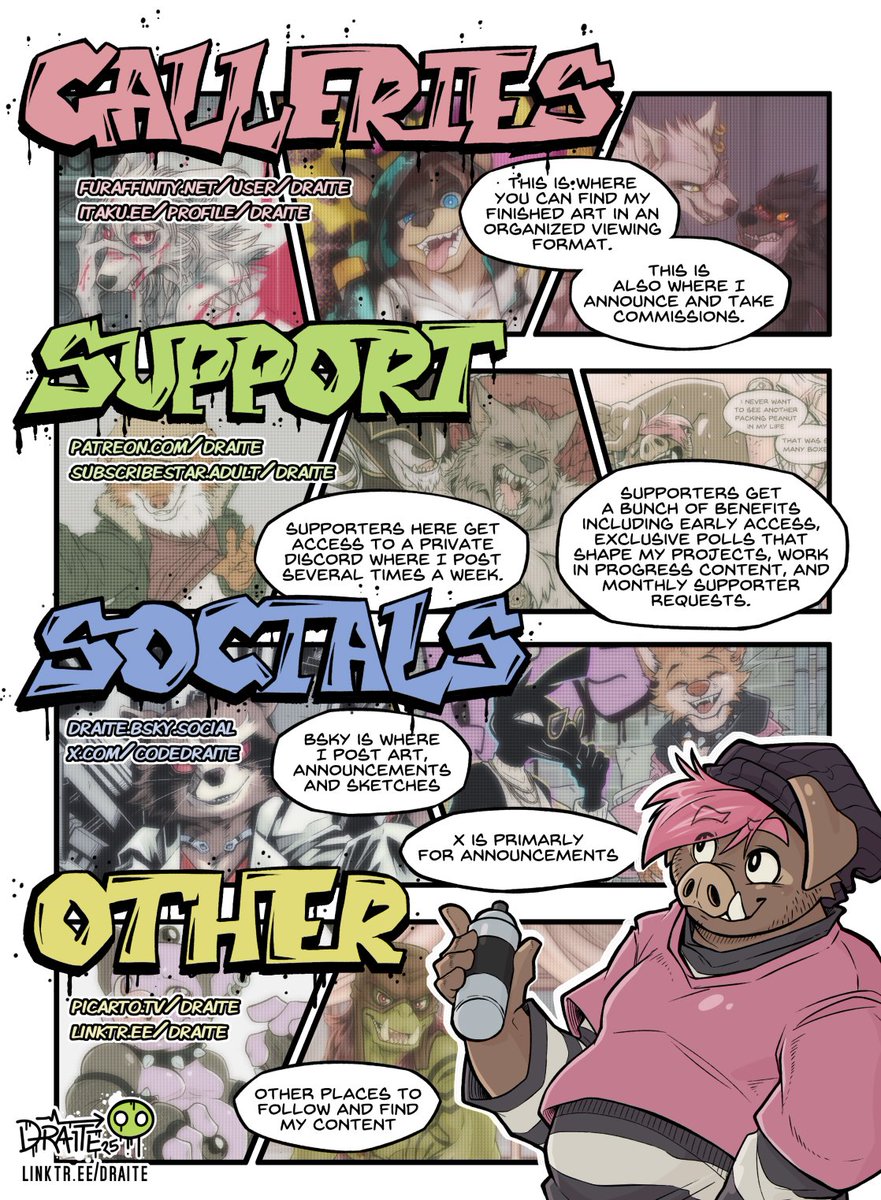 Here are the best places to find my work currently.
⭐️Galleries
furaffinity.net/user/draite
itaku.ee/profile/draite
💚Early Access and Other Supporter Benefits
patreon.com/draite
subscribestar.adult/draite
☁️Socials
bsky.app/profile/draite…