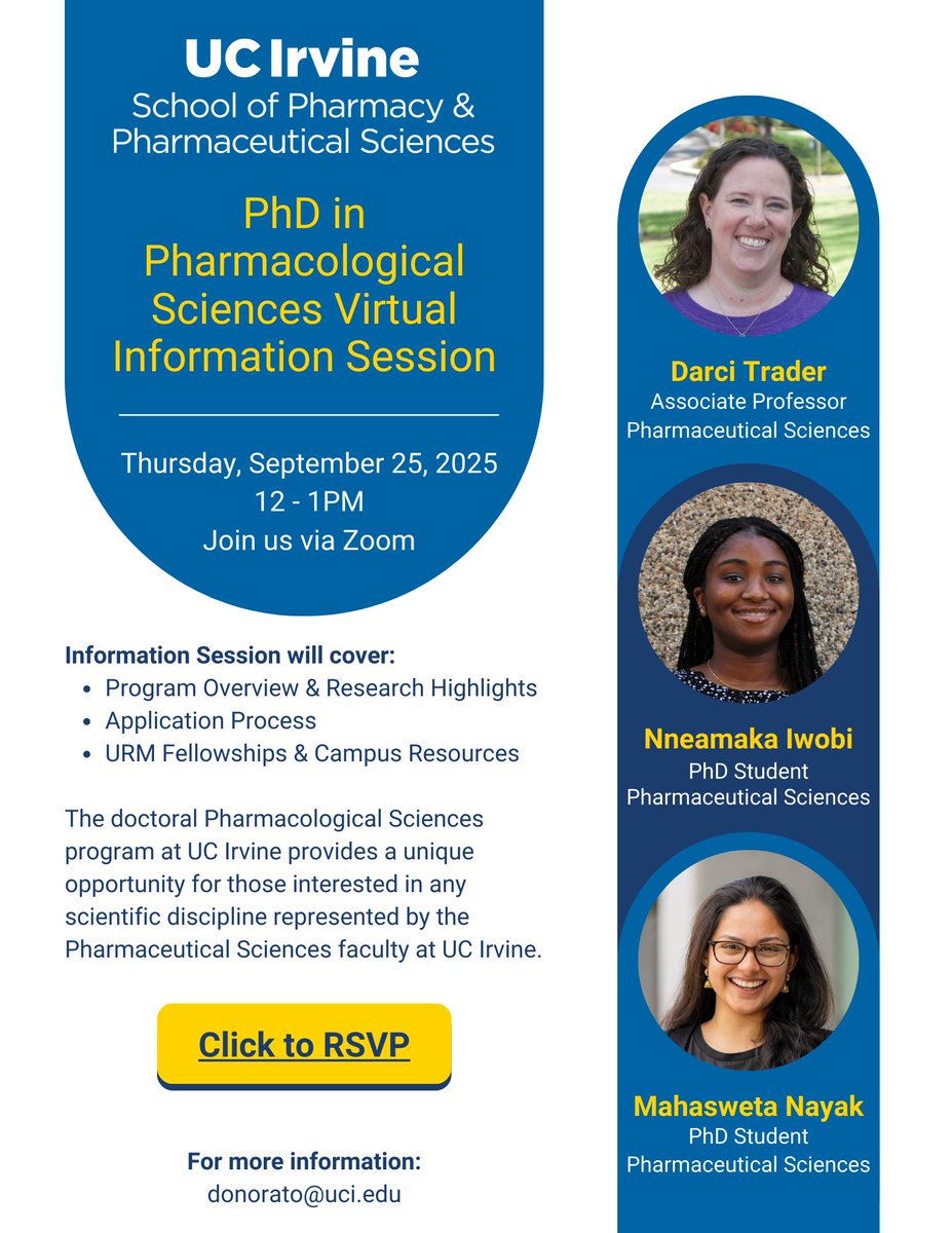 Please join us to learn more about applying for a PhD in PharmSci at UCI!
uci.zoom.us/meeting/regist…