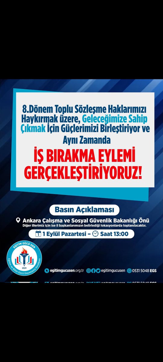 2027'de de açlık sınırına dur, hak mücadelemiz Eğitim gücüyle #EğitimGücüSenMeydanda.