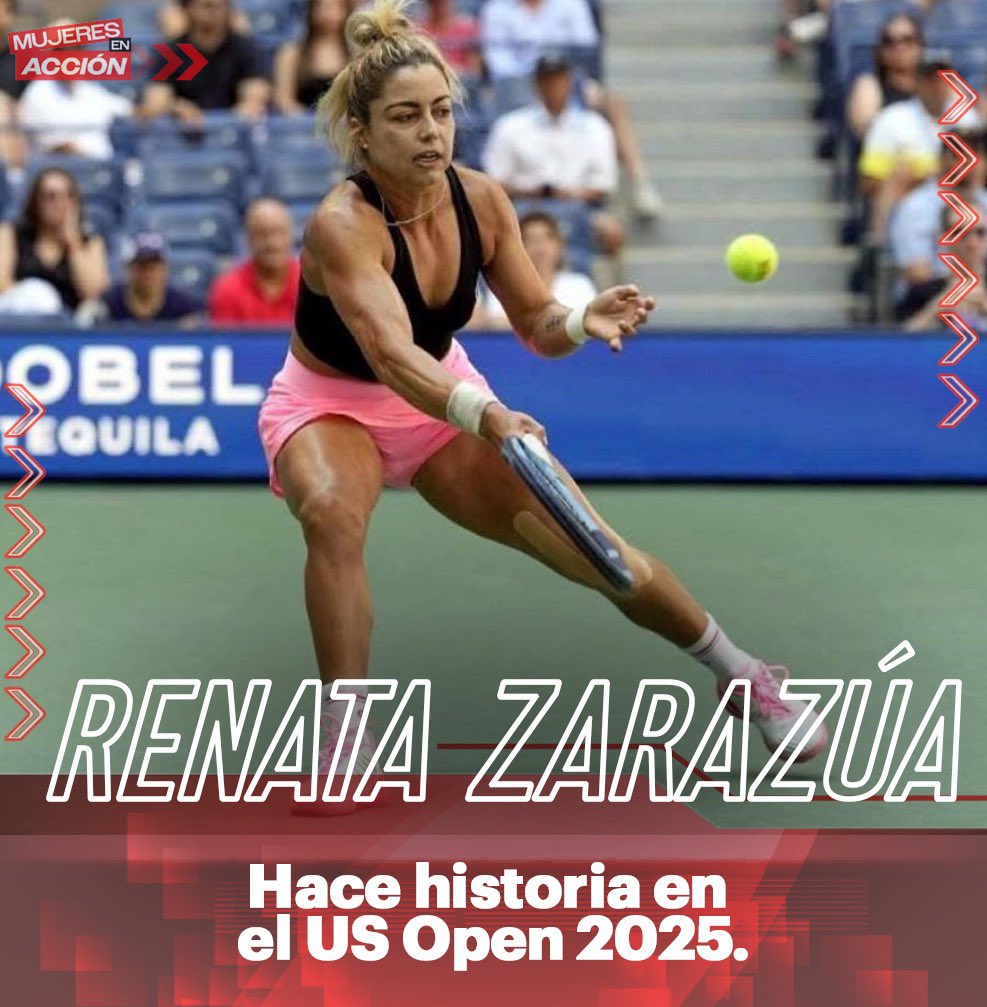 lacanchamd's tweet photo. 🇲🇽La tenista mexicana Renata Zarazúa, de 27 años, logró una victoria histórica en el US Open 2025 al derrotar a la estadunidense Madison Keys. 🎾
Nota completa en: https://t.co/2l9bQo4JRj
#renatazarazua 
#USOpen2025 https://t.co/Z1Pria7kGg