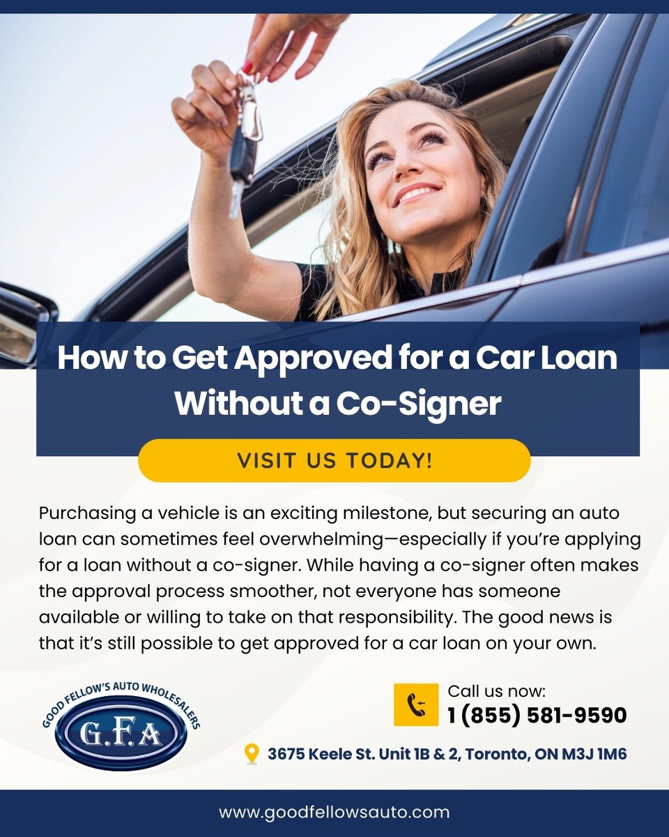 GoodFellowsAuto's tweet photo. Need a #car but no one to #coSign?🚗💼You’ve got #options! Strengthen your #application with a #strongcreditscore, #steadyincome, and a big #downpayment. 
https://t.co/CtOaGJeD1e
#CarLoan #NoCosigner #AutoFinancing #OntarioDrivers #GoodFellowsAuto #BadCreditSolutions #BuildCredit https://t.co/X6qpY0Sr8q