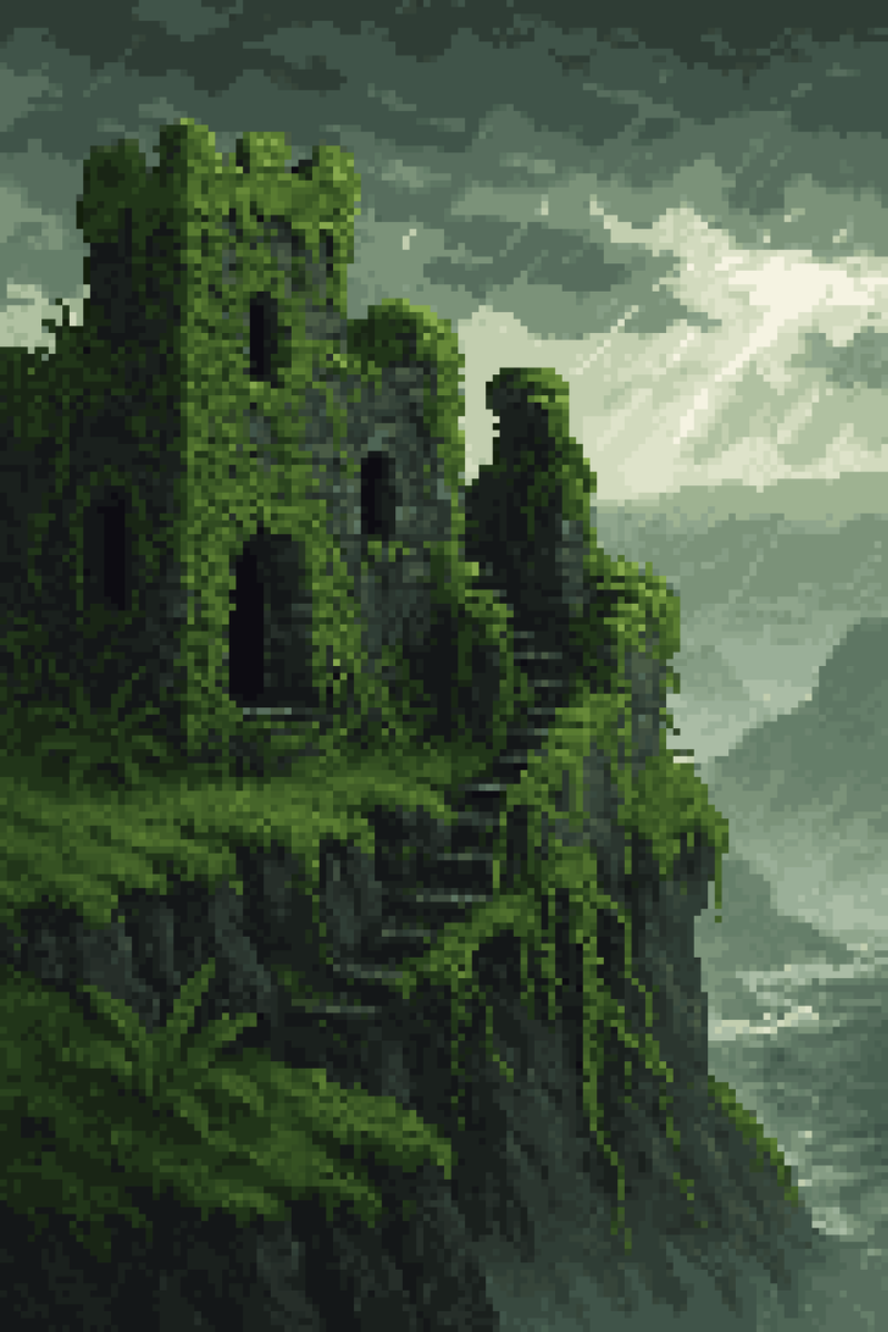 overgrown ruins in 4K