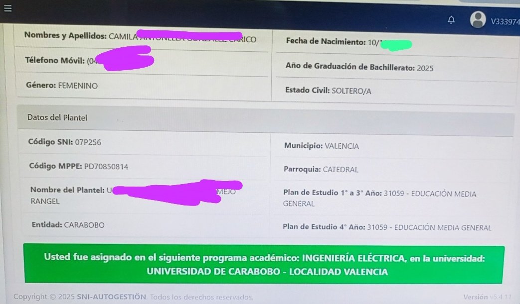 ValenBombito23's tweet image. Así empieza esto para mí hermana, su primera opción #opsu