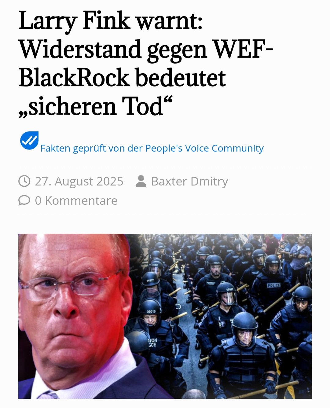 Larry Fink von #BlackRock verschwendete keine Zeit!
Seine erste Botschaft als neuer Chef des Weltwir...