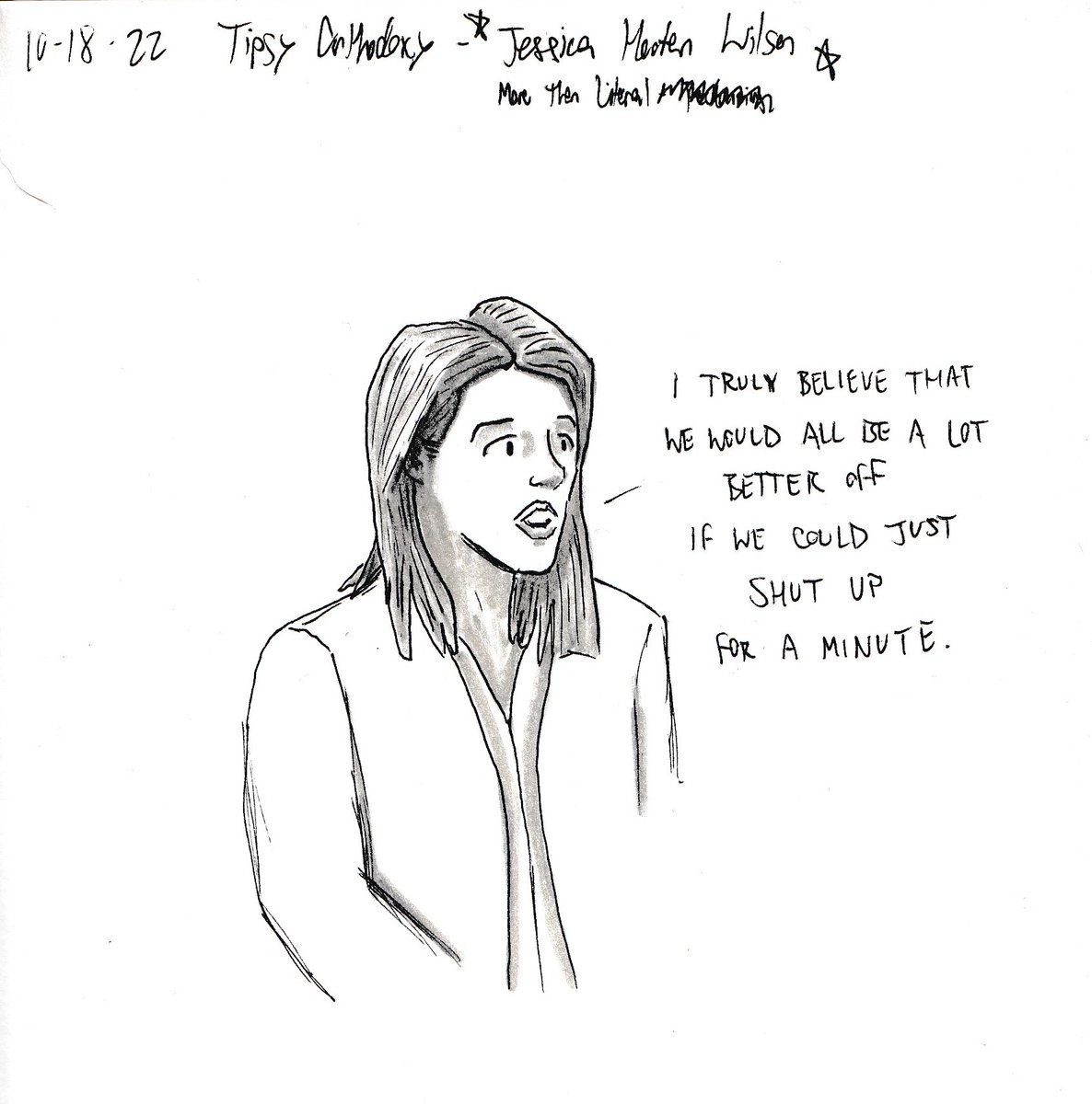 Jessica Hooten Wilson (@hootenwilson) on Twitter photo Professors say the darndest things 😅
Brazos Fellows (Paul Gutacker) just sent me this drawing that Emma Cann did at an event where I spoke in 2022—brazosfellowsblog.wordpress.com Professors say the darndest things 😅
Brazos Fellows (Paul Gutacker) just sent me this drawing that Emma Cann did at an event where I spoke in 2022—brazosfellowsblog.wordpress.com