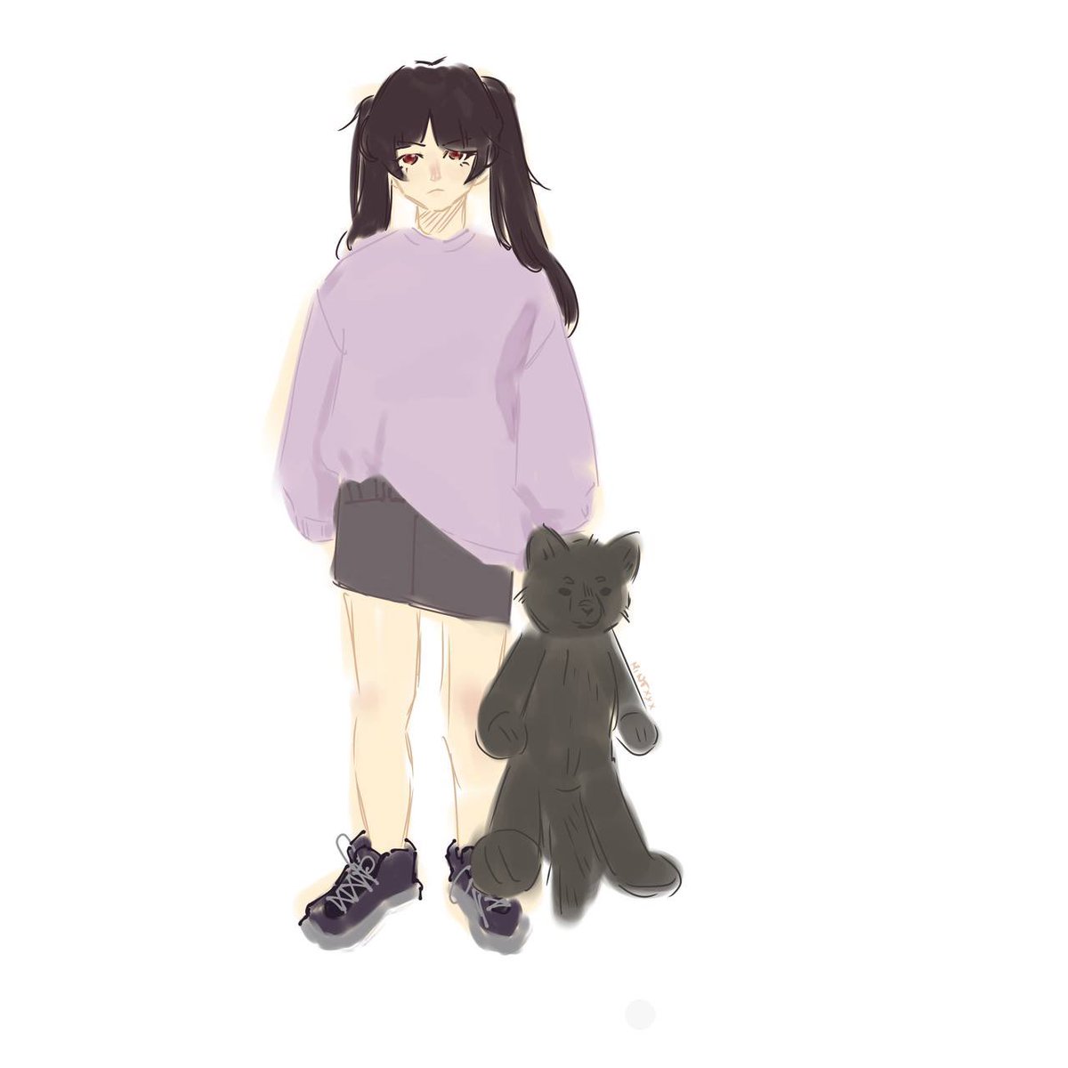 My own contribution to little Kotoko from That One Harrow Moment. And also a new tablet test