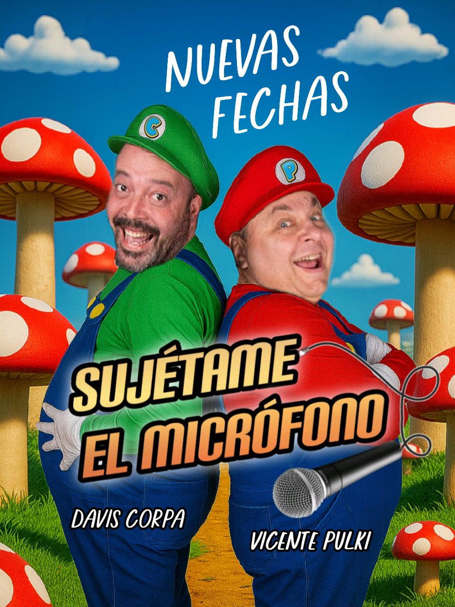 🎤Amig@s sujetador@s!!!! Atentos a nuestras redes👉🏻😎😎👈🏻 Muy pronto nuevas fechas en Septiembre!!!! 😅🤣 Venid a vernos🎙️👀👏🏻👏🏻👏🏻👏🏻
Ni entendemos de fontanería... ni entendemos de setas👨🏻‍🔧🚽🍄 #sujetameelmicrofono 
.
.
#risas #humor #duocomico #nuevatemporada #septiembre #madrid