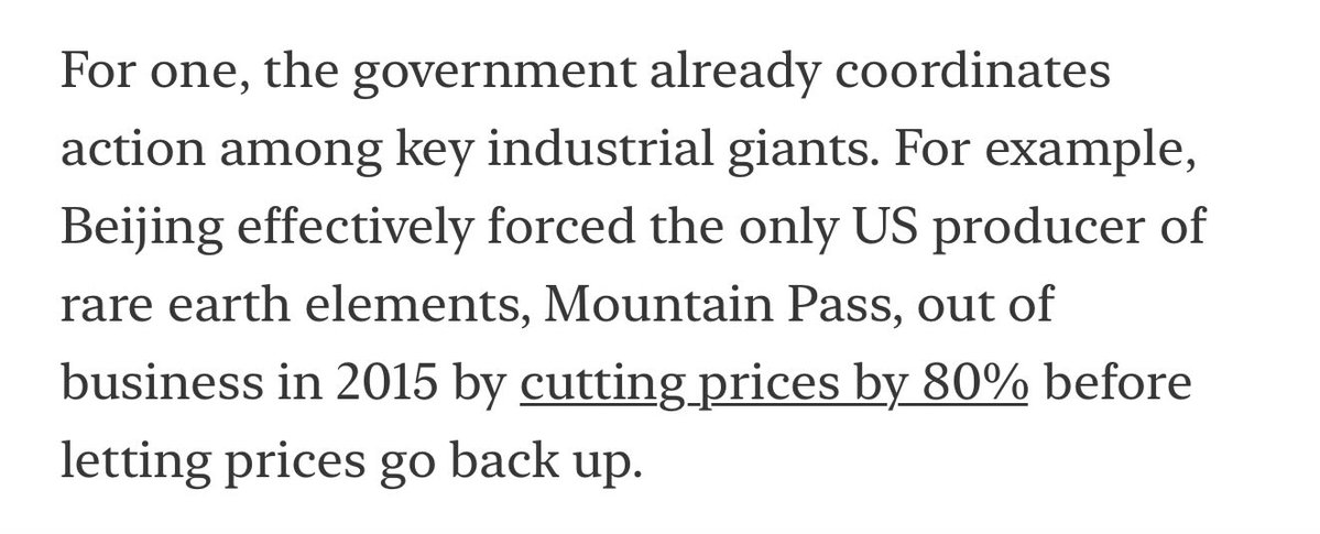 Rob L'Heureux (@rob_lh) on Twitter photo One takeaway from this post: it’s not enough for the CCP that they have an effective industrial base; others must lose. The story of what happened to Mountain Pass is illustrative (from the very cool new <a href="/peraspera__us/">Per Aspera</a> story). One takeaway from this post: it’s not enough for the CCP that they have an effective industrial base; others must lose. The story of what happened to Mountain Pass is illustrative (from the very cool new <a href="/peraspera__us/">Per Aspera</a> story).