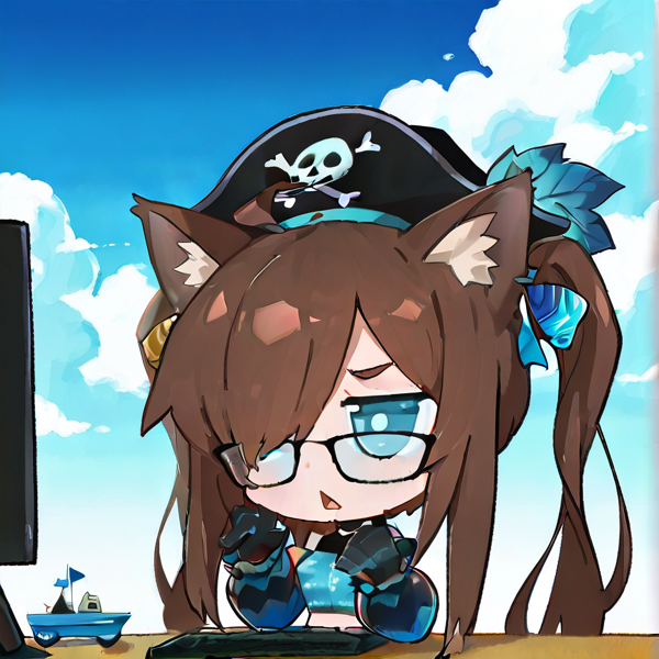 RoadsideNyaffee's tweet photo. so.... this stream imma be learning a bit of python, and decided, "ya'know who's supposed to be a great coding streamer?" that pirate software guy, only... he doesn't code.
soo... #Parody ~ 
yeeee #VtuberEN #Streaming #codingstream
https://t.co/KFcQh77IhJ #AiGens https://t.co/RGDUL5bWmJ