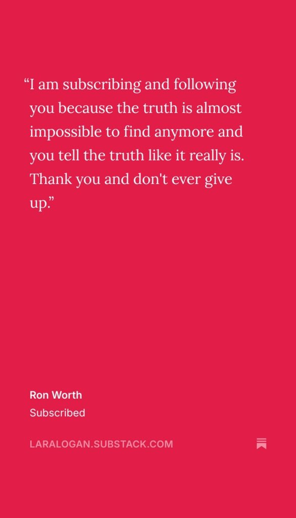 laralogan's tweet image. ‘Going Rogue with Lara Logan’ is now available AD-FREE on Substack for our Paid Subscribers. 

SUBSCRIBE WITH LINK BELOW. ⬇️

Thank you so much for supporting our show and independent journalism!  

#LaraLogan #GoingRogue