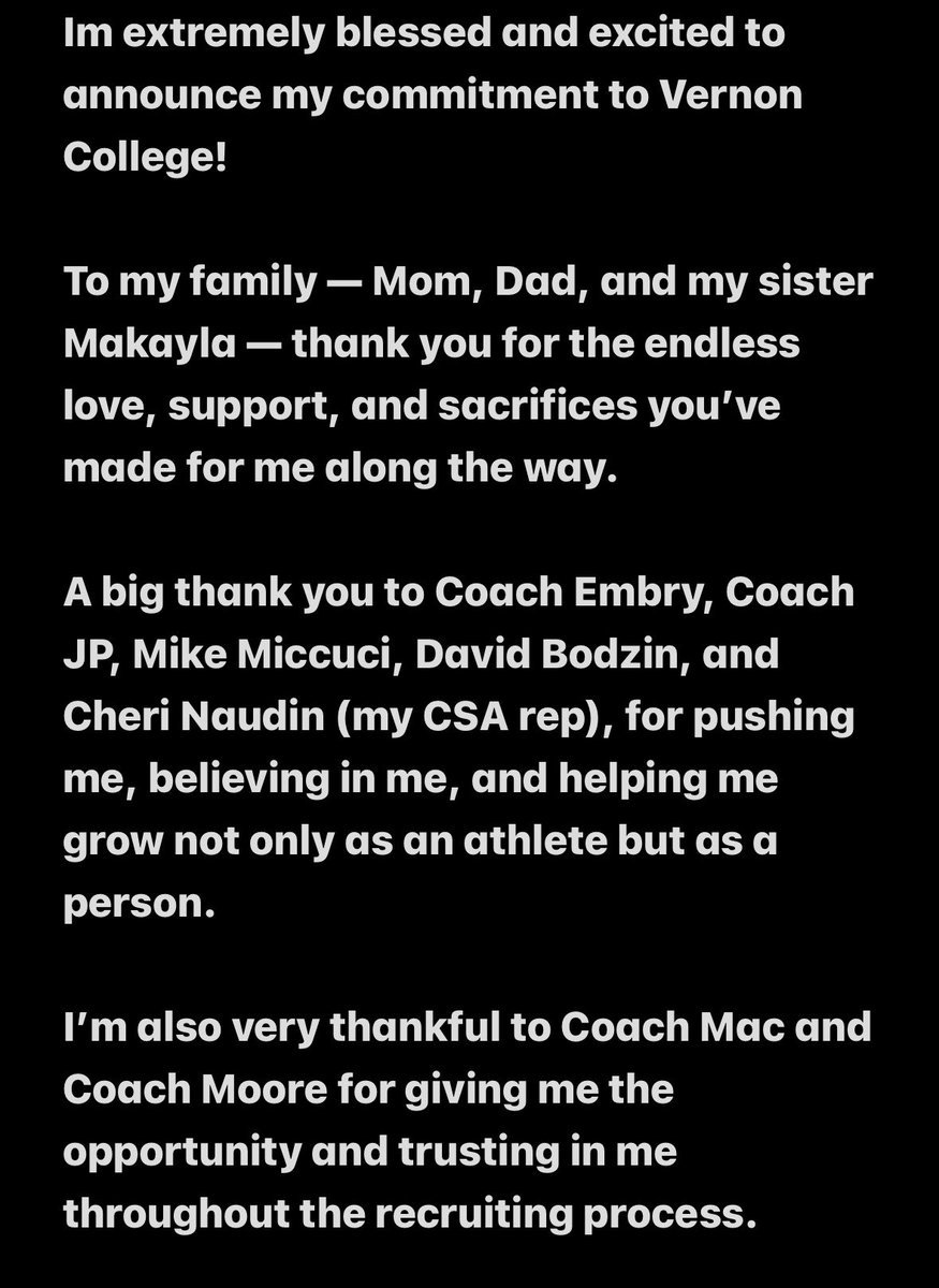 Committed! 
#GoChaps #CSA <a href="/Wyatt_Moore25/">Wyatt Moore</a> <a href="/DevinMcIntosh25/">Devin McIntosh</a> <a href="/BodzinPitching/">David Bodzin</a> <a href="/Vernon_Baseball/">Vernon College Baseball</a> <a href="/CsaCox/">Chris Cox - CSA</a> <a href="/CSA_Athletes/">Collegiate Sports Advocate (CSA)</a>