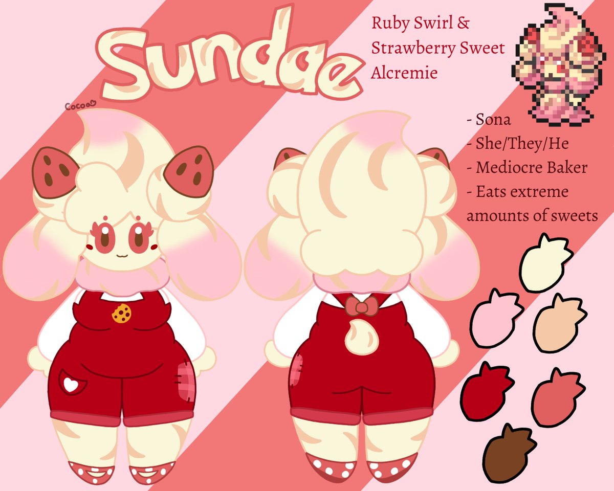 Thundie869's tweet image. ref complete for my alcremie sona!!