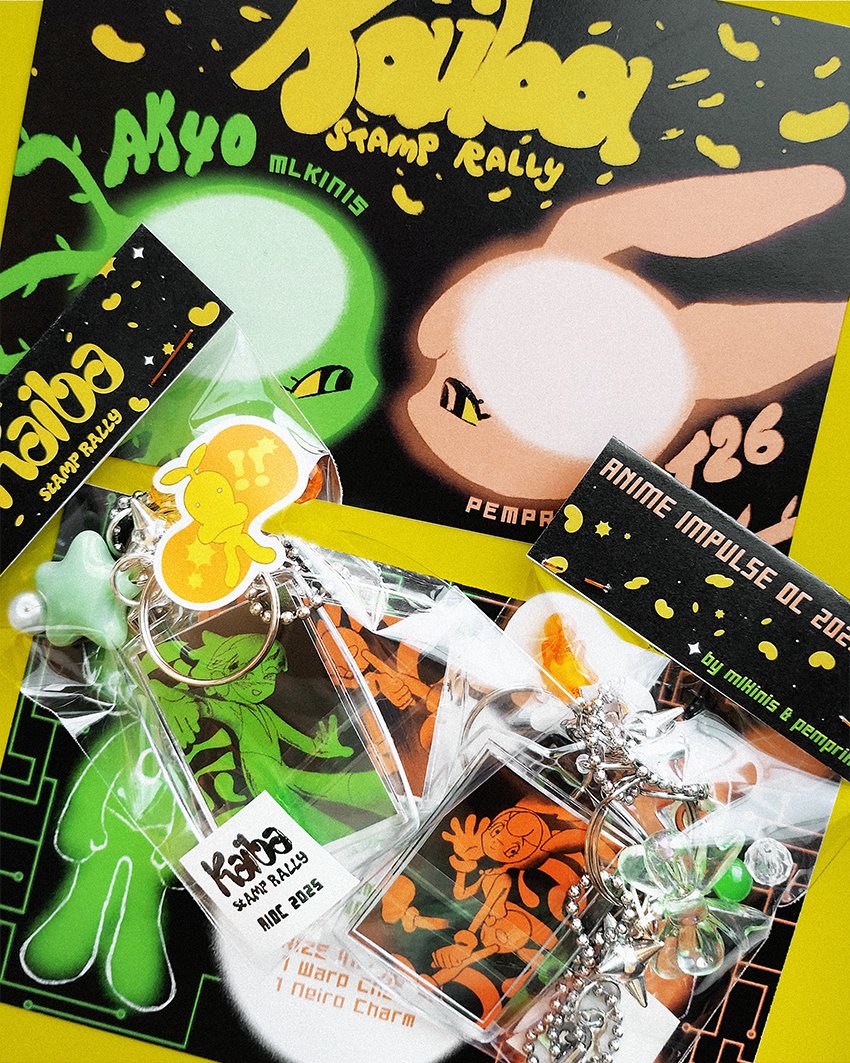 pemprika (@pemprika) on Twitter photo 🌱☄️kaiba stamp rally at AIOC 2025!!
we made limited handmade photo frame keychains of warp and neiro!! 💫 🧡💚spend $15+ at each booth and collect two stamps to redeem the prize 🧑🤝🧑
🧡 <a href="/pemprika/">pemprika @ AIOC AJ26</a> | AJ26
💚 <a href="/mlkinis/">mlkinis 💜ANYC U05</a> | AK40 (prize pickup!!)
#ANIMEImpulseOC2025 #kaiba2008 🌱☄️kaiba stamp rally at AIOC 2025!!
we made limited handmade photo frame keychains of warp and neiro!! 💫 🧡💚spend $15+ at each booth and collect two stamps to redeem the prize 🧑🤝🧑
🧡 <a href="/pemprika/">pemprika @ AIOC AJ26</a> | AJ26
💚 <a href="/mlkinis/">mlkinis 💜ANYC U05</a> | AK40 (prize pickup!!)
#ANIMEImpulseOC2025 #kaiba2008