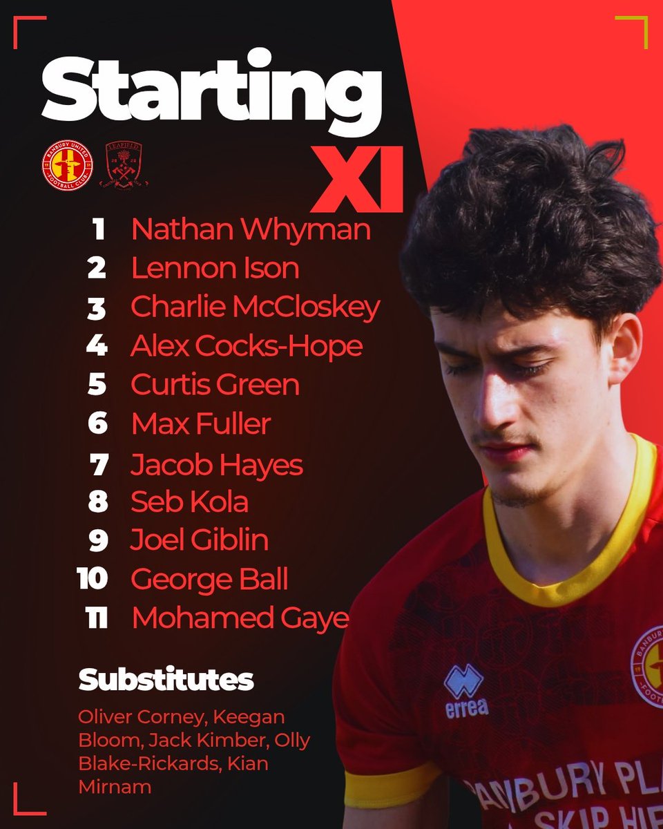 𝐓𝐄𝐀𝐌 𝐍𝐄𝐖𝐒 🟥🟨

👉 Here's how the Development side line up for this evening's friendly against Leafield FC.

#WeAreUnited | #UTP