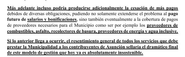 El informe de intervención advierte que a este ritmo podría darse la cesación de pagos a proveedores de combustibles, asfalto, recolectores de basura, etc.

“Este modelo es absolutamente insostenible” la parte que no entendieron los concejales hoy.