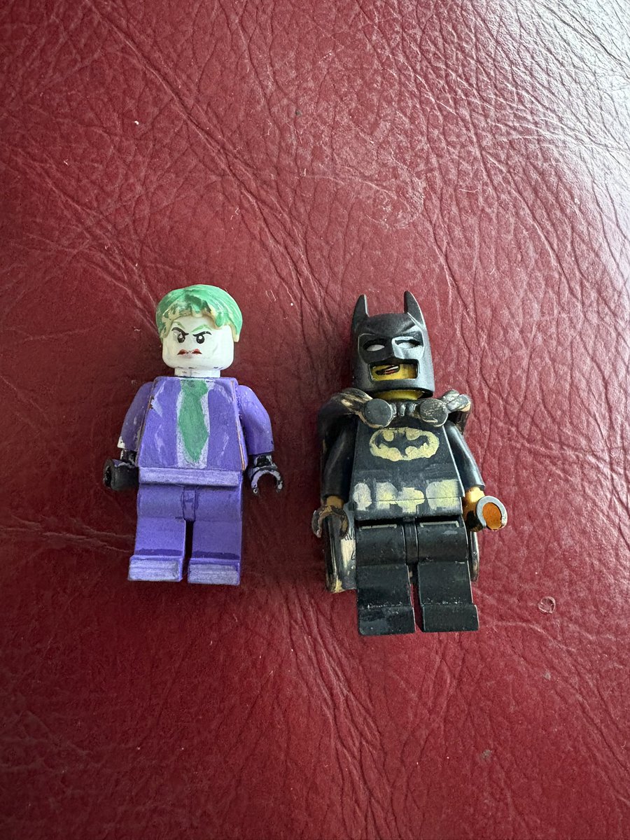 Little man is obsessed with <a href="/LEGO_Group/">LEGO</a>, he’s spent the afternoon using his poscas to colour in come existing figures to make them into Batman and joker bless him because he had a Batman head but nothing else