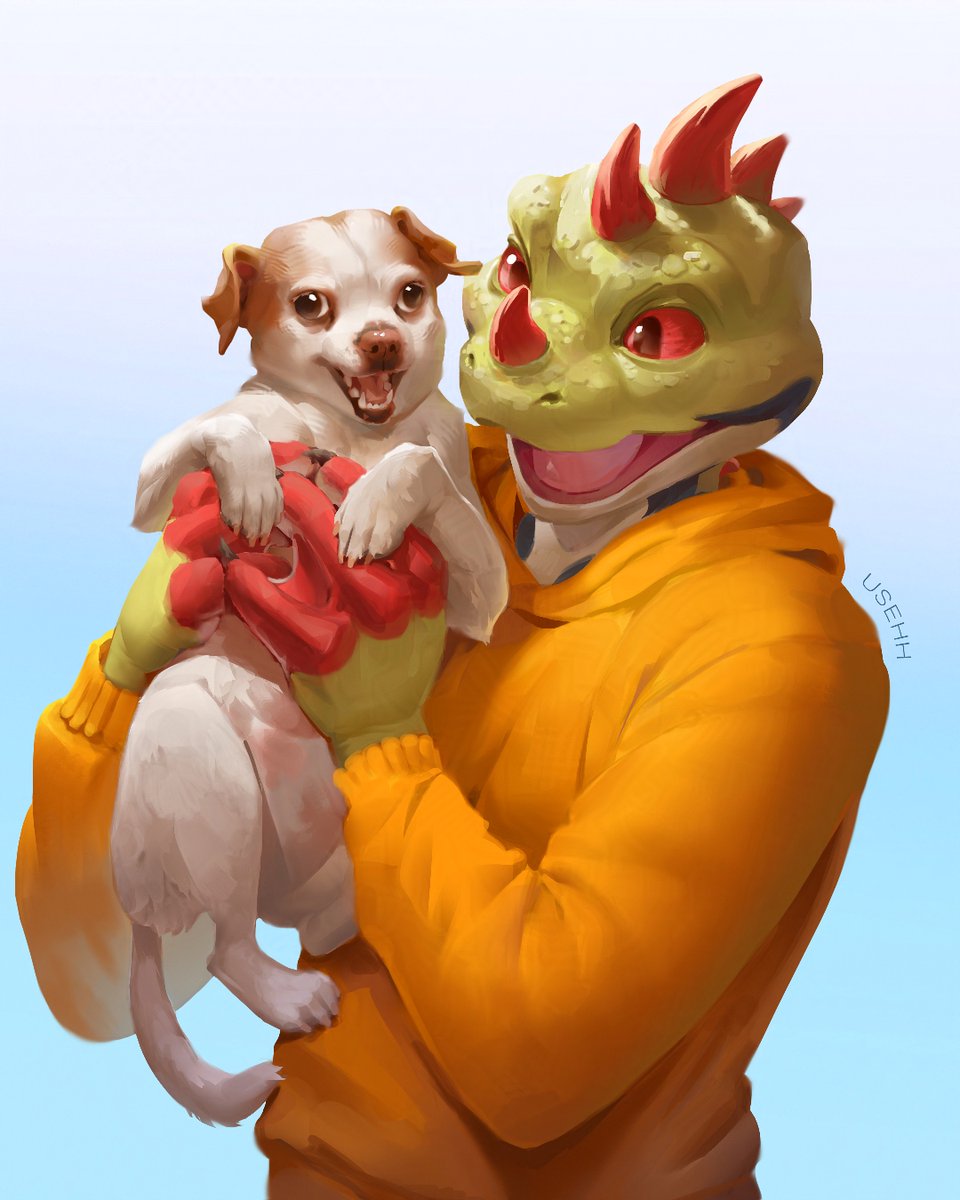 Commission for <a href="/blugufox/">blugufox</a> 🪽✨
A special duo!