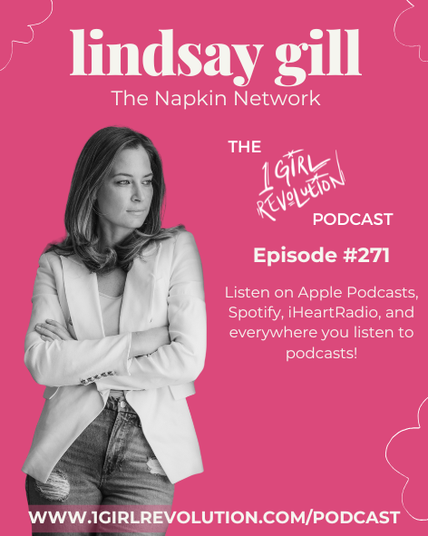 Listen to the new episode of The 1 Girl Revolution Podcast featuring Lindsay Gill, founder of the <a href="/NapkinNetwork/">The_Napkin_Network</a>. Lindsay has an inspiring story and is changing the world every day by helping mamas and their babies. Listen today:  1girlrevolution.com/lindsaygill/ #podcast #poverty #babies