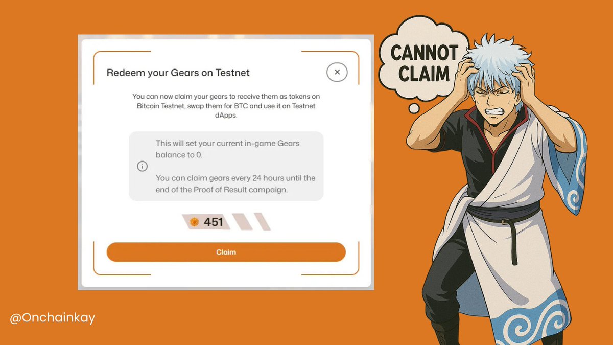 After finishing the first Chapter 1 quest on <a href="/midl_xyz/">Midl</a>, I got curious about the Bag War and tried claiming my gears.

But surprise I couldn’t.
The system kept telling me to log out of my mainnet wallet and switch to testnet. Even after doing that, it still failed.

So how did I