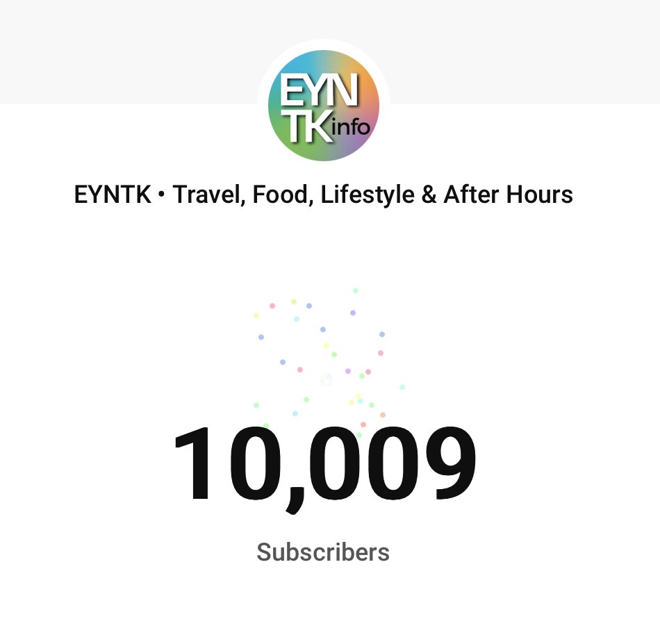 10,000 on <a href="/YouTube/">YouTube</a>! Two years after starting the channel, the EYNTKinfo account has reached this major milestone. Now to add a 0.
