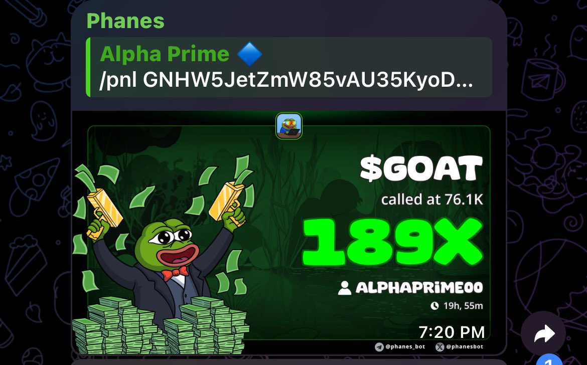 Moore0124's tweet photo. Massive 189x pump on my call on $GOAT

CA>

GNHW5JetZmW85vAU35KyoDcYoSd3sNWtx5RPMTDJpump

Trusted by VIPs 💫💫❤️
Fast and reliable alpha calls only on my Telegram Group 🚀🚀🚀

TG >> https://t.co/GnVKXD2HGJ https://t.co/BEgANim4ha