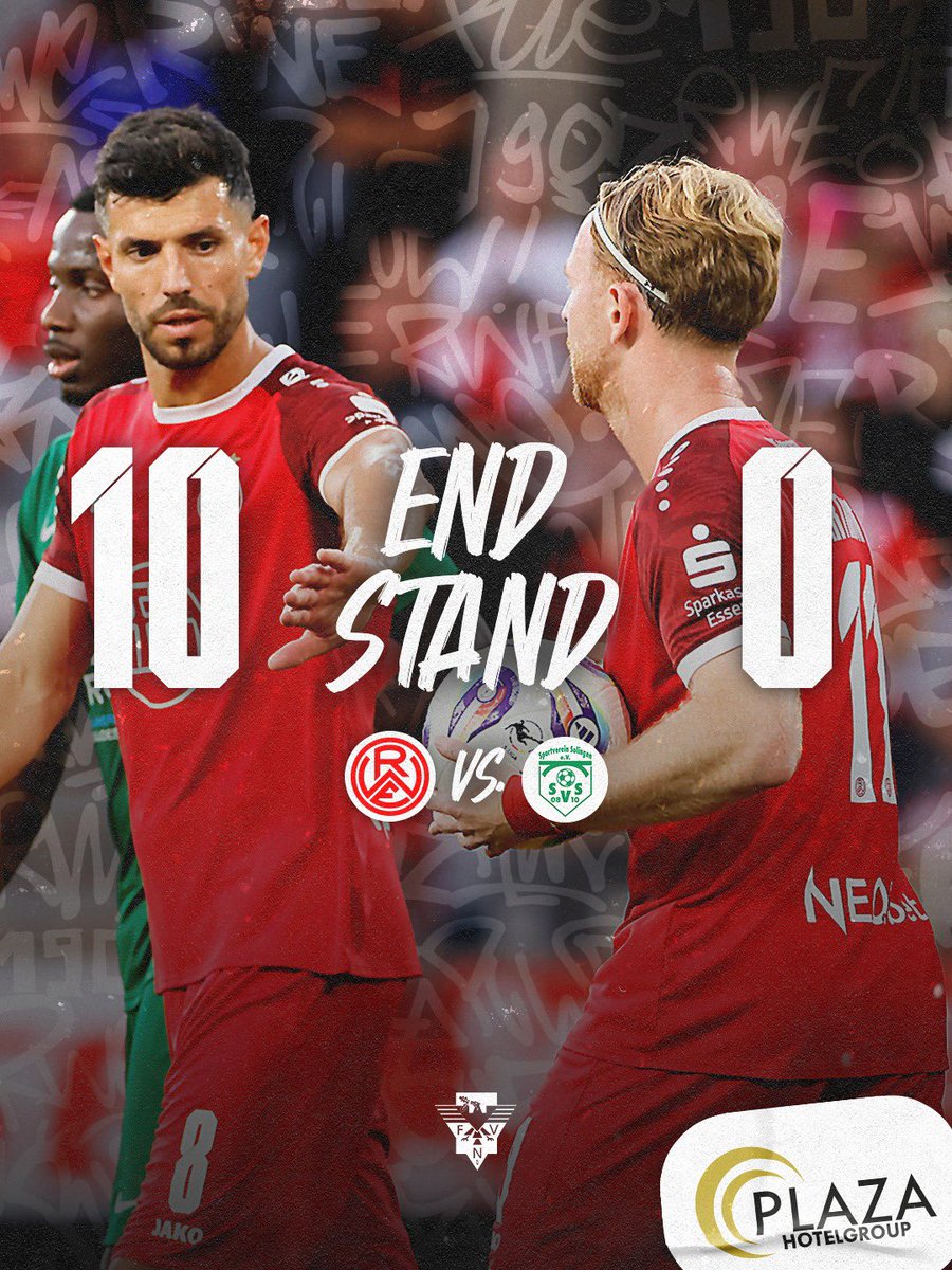 Wir ziehen in die 2. Runde ein 🏆✔️

#RWESVS 10:0 | 90‘