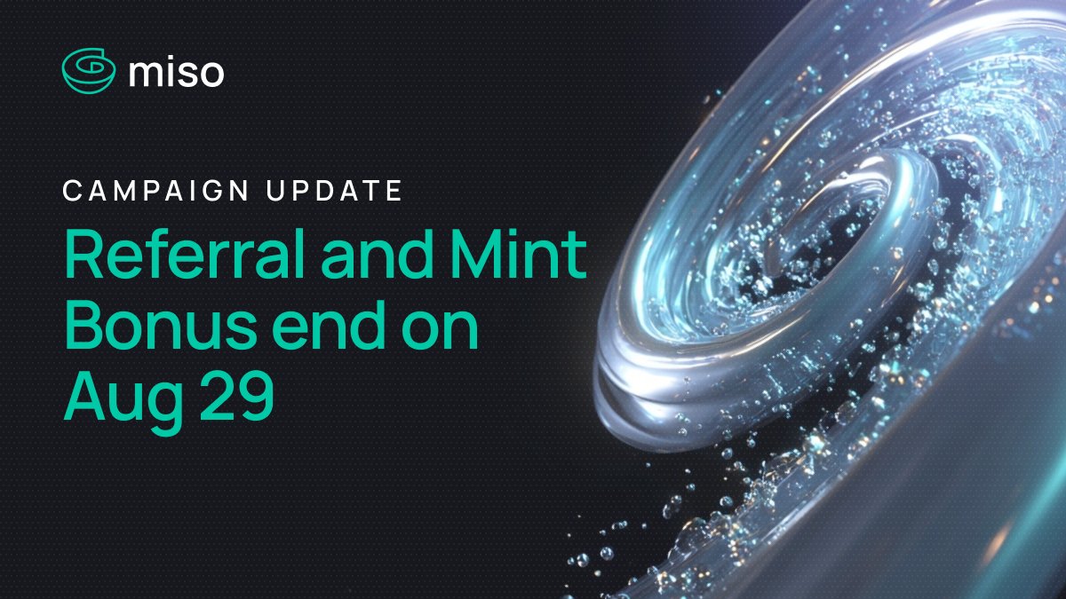 Our current Referral and Mint Bonus Campaigns will conclude on Aug 29 12AM UTC.  

All bonuses will be airdropped shortly after the campaigns have concluded.